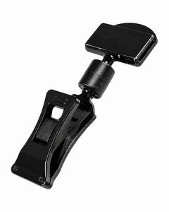 Liten skiltklype med 27 mm skiltholder – sort