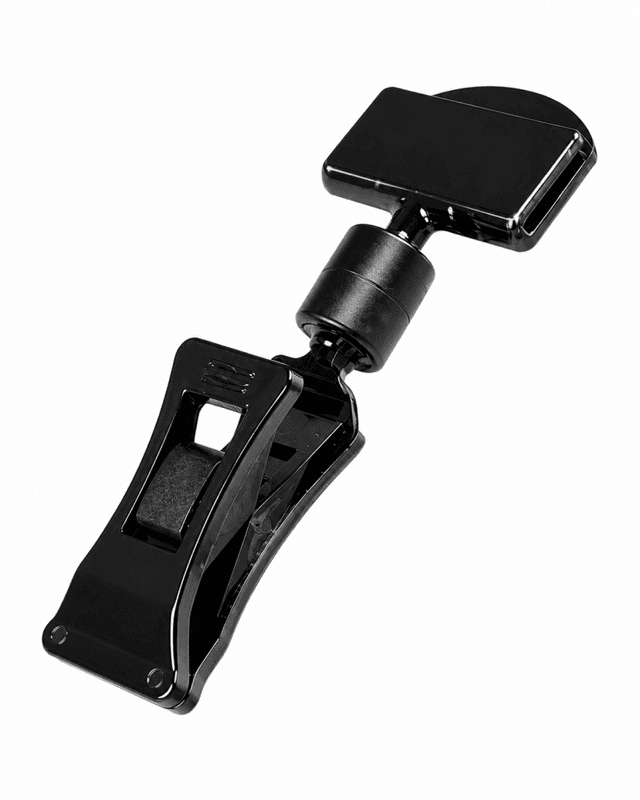 Liten skiltklype med 27 mm skiltholder – sort