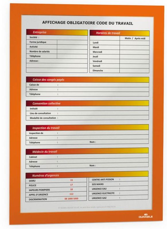 DURAFRAME A4 orange 2 stk.