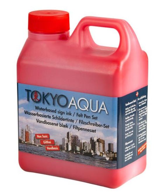 Hovedbilde Tokyo Aqua blekk 1 liter rød