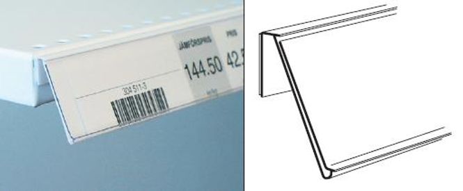 Hovedbilde Hyllekantlist vinklet for plane underlag 39x885mm ...