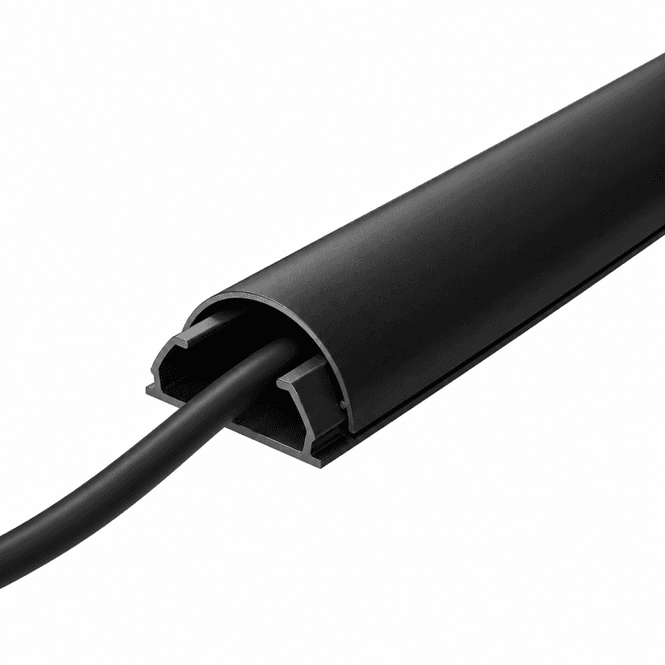 Hovedbilde Kabelkanal vegg/gulv 18mm x 75cm Aluminium sort
