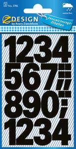 Hovedbilde Nummeretiketter Vannfaste sort  10pk.