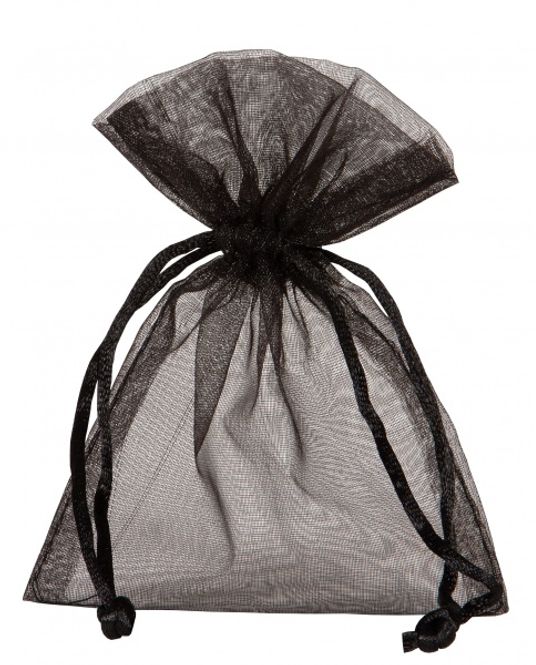 Hovedbilde Organza poser sort 12x17cm 10 stk. 