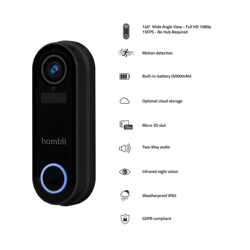 Smart Doorbell 2, Black