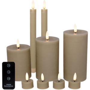 Blokklys LED 10 deler sand