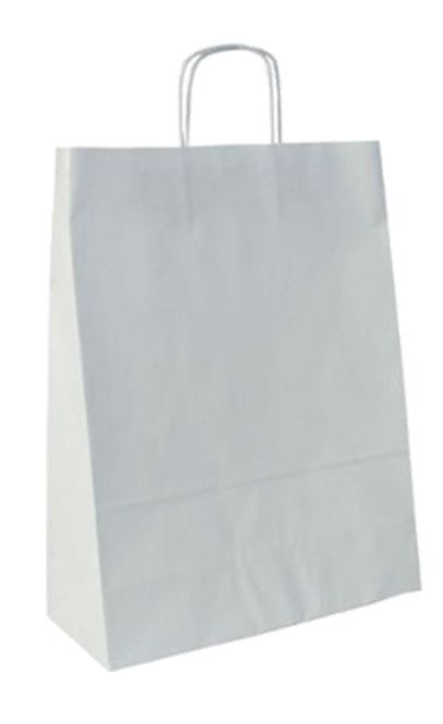Hovedbilde Papirpose hvit  22x10x31 cm. 50 stk