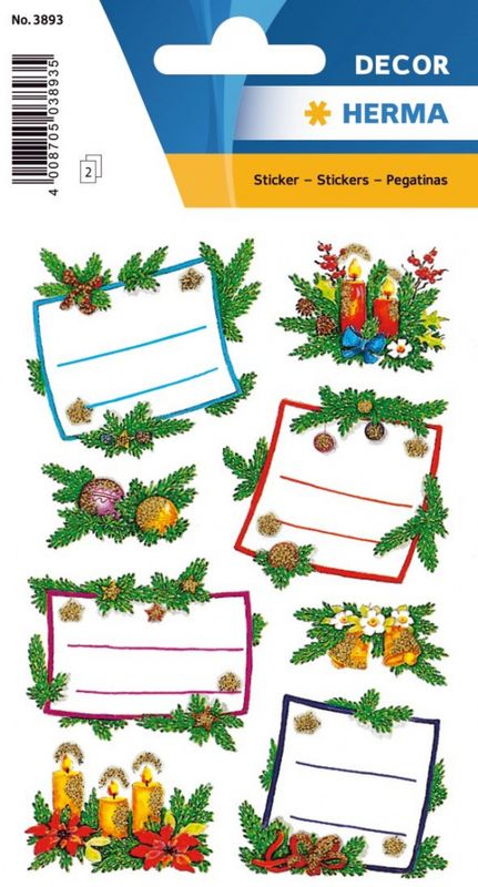 Etiketter jul tradisjon 10 sett.
