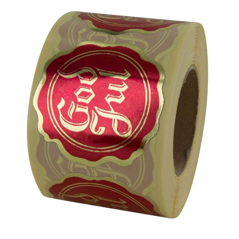 Etiketter God jul  blank rød 47mm 500 stk