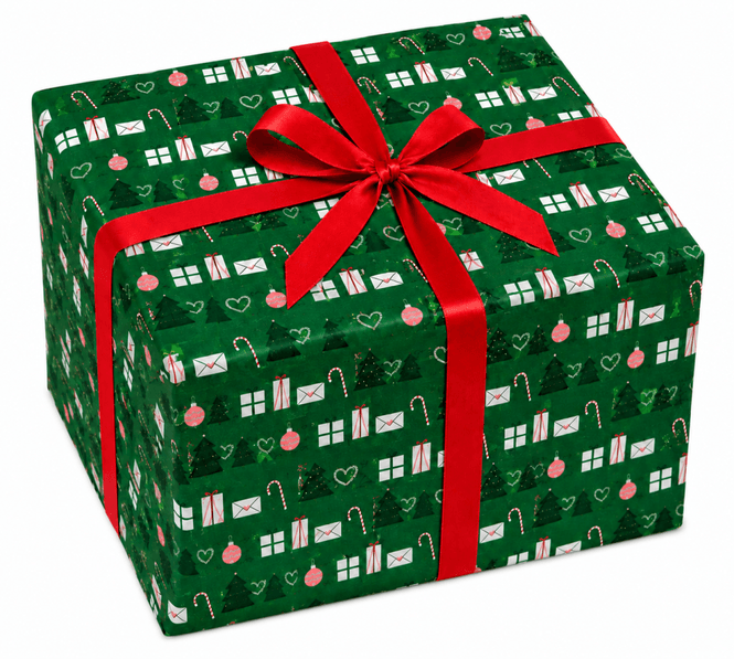 Hovedbilde Gavepapir Merry Green 57cm x 150m