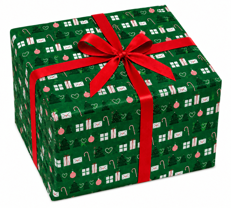 Gavepapir Merry Green 57cm x 150m