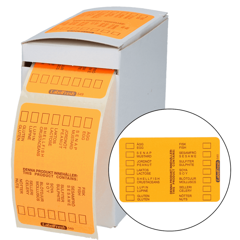 ETIKETT ALLERGENER 70x45mm 500 stk.