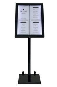 Menystativ 4xA4 LED sort
