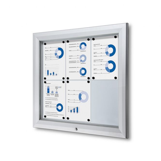 Hovedbilde Oppslagsskap 6 x A4 magnetisk 