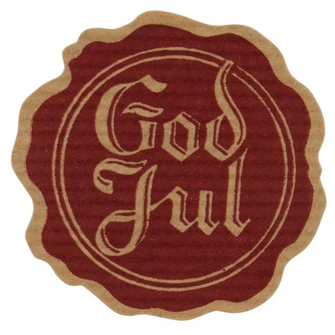 Hovedbilde Etiketter God Jul  matt rød 48mm 500 stk