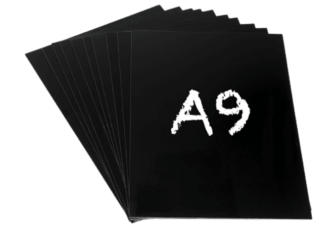 Hovedbilde Plastskilt A9 37x52mm 10 pk.