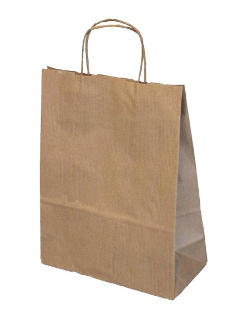 Hovedbilde Papirpose brun  22X10X31 cm. 50 stk
