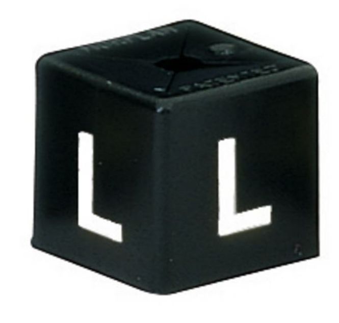 Hovedbilde Minicube hvit på sort unisex 50pk.