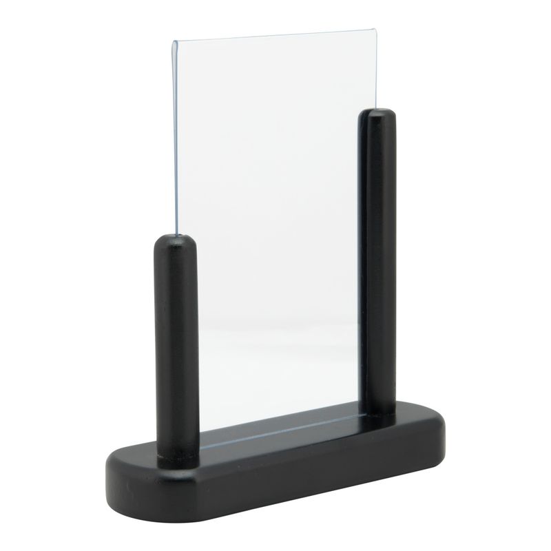 Borddisplay sort A6 – tosidig menyholder