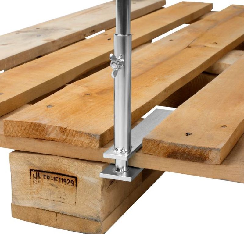 Palleskiltholder med A3-ramme – gul 1,3 - 2m