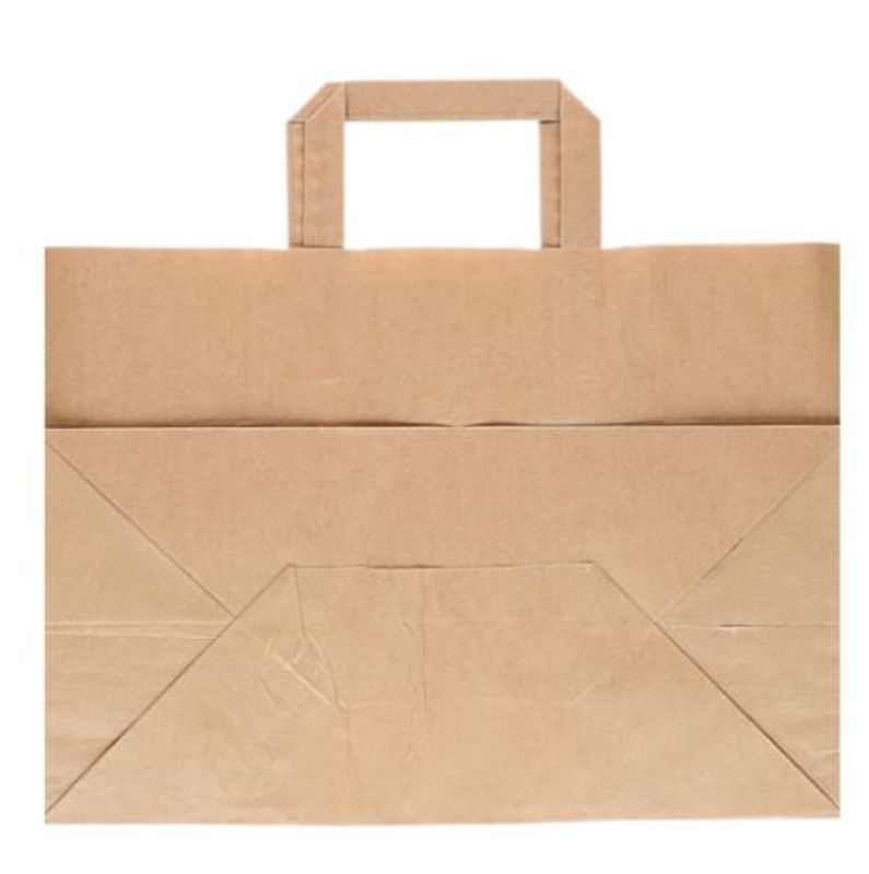 Papirpose 35x17x24cm brun 250 stk.