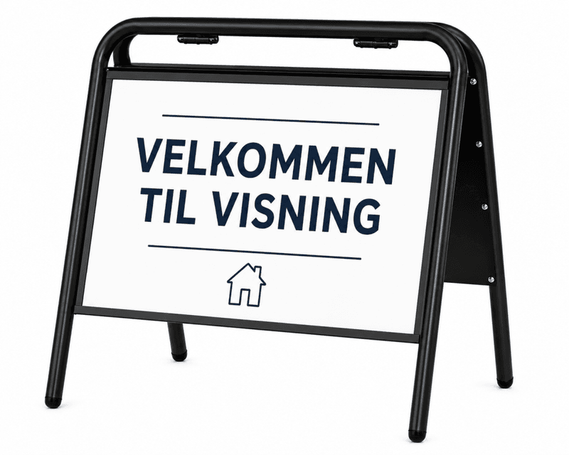 Meglerbukk A3 sort med plastfront
