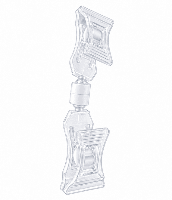 Hovedbilde Dobbel liten skiltklype – transparent