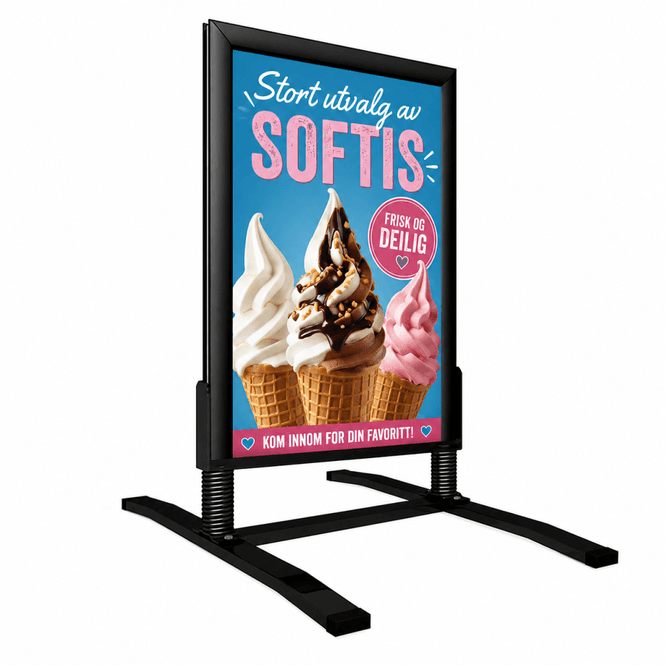 Hovedbilde Gatebukk Windline 70x100 cm svart