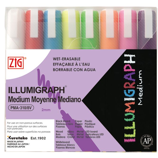 Hovedbilde Illumigraph tusj 2mm assortert 8 stk