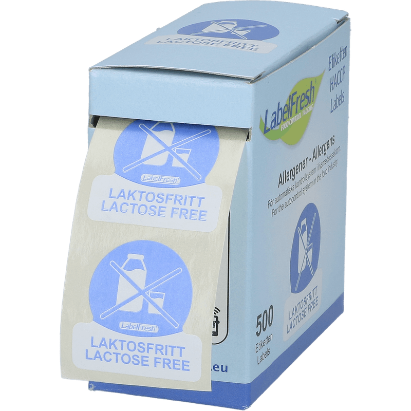 ETIKETT LAKTOSFRITT 30X30MM 500 stk.