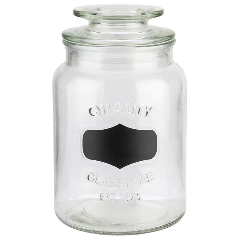 Glassbeholder med lokk 1 liter