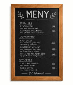 Menytavle 70x90 cm teak