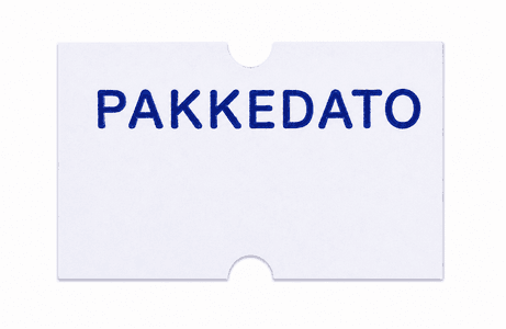 Motex / Jolly etikett Pakkedato 21x12mm