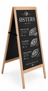 Gatebukk 68x146cm  Magnetisk Blackboard lyst treverk