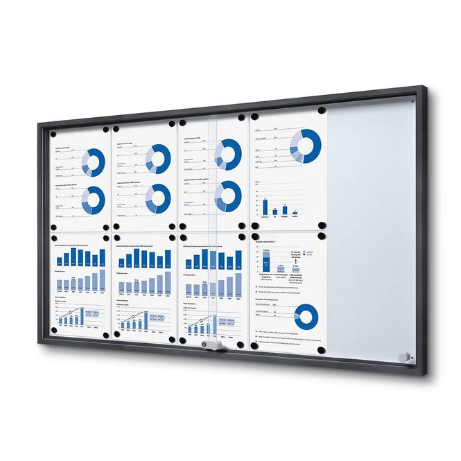 Hovedbilde Oppslagsskap magnetisk 10xA4 Antrasit 