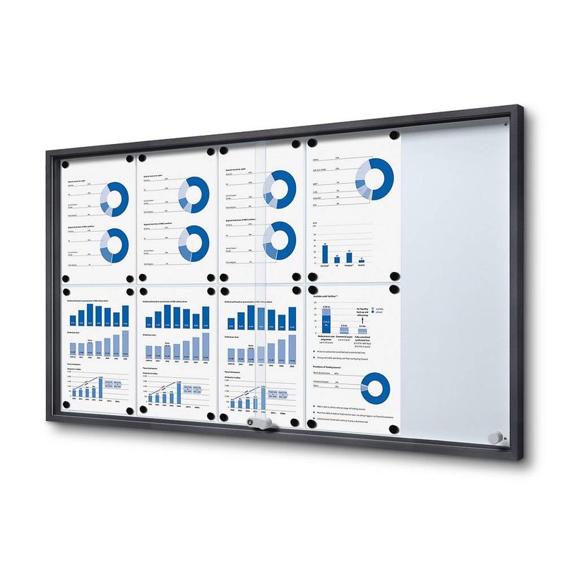 Oppslagsskap magnetisk 10xA4 Antrasit 