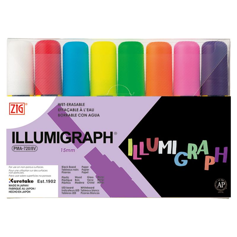 Illumigraph tusj assortert15mm 8 stk.