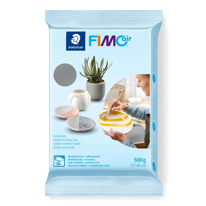 Hovedbilde Modelleringsleire FIMO AIR 500g Grå
