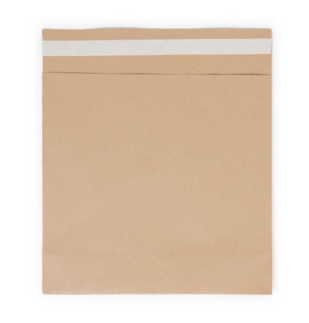 Hovedbilde Eco papirpose med limklaff 27x26x10cm natur 100 ...