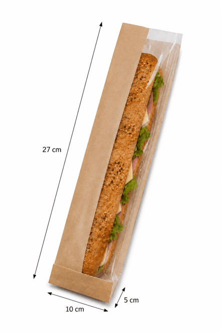 Hovedbilde Pose med vindu 10/5x27cm 1000 stk