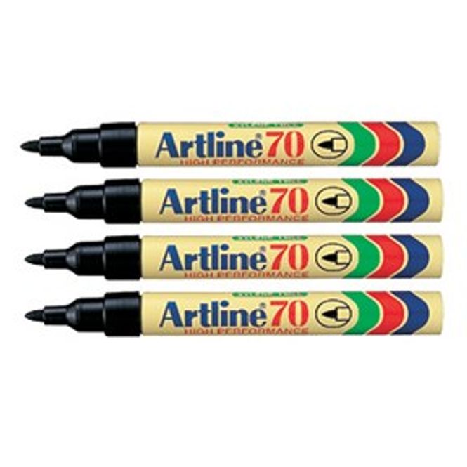 Hovedbilde Artline 70 1.5mm sort 4 stk. blister