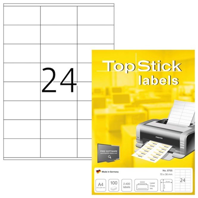 Hovedbilde Etiketter 70 x 36 mm – 2400 stk.