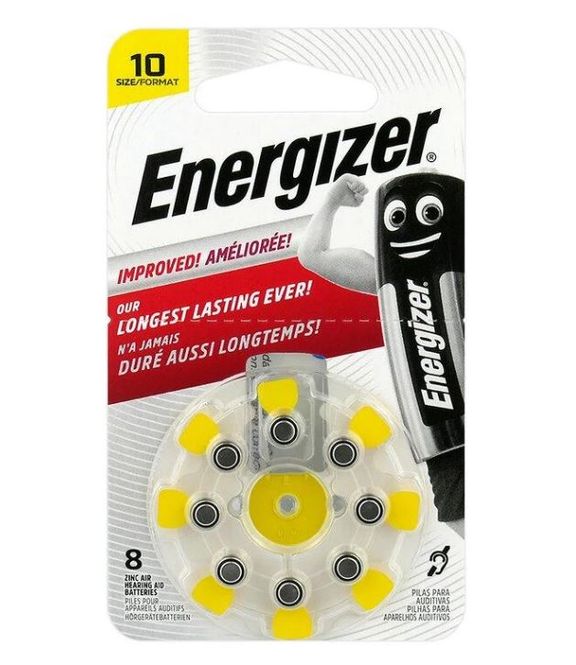 Hovedbilde Høreapparatbatterier 10/PR70 Energizer 8 stk.