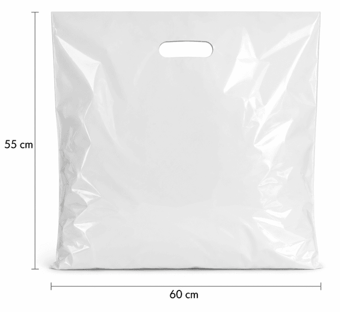 Hovedbilde Plastpose hvit  60x55x4 cm 500 stk.