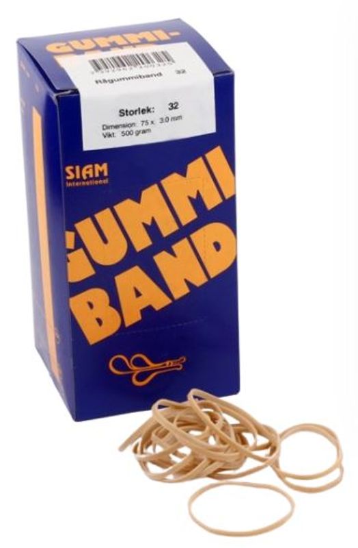 Gummistrikk nr.32 75x3mm (500g)