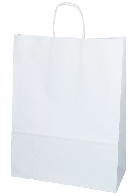 Hovedbilde Papirpose hvit 32x12x41cm. 50 stk