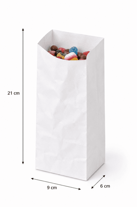 Hovedbilde Papirpose hvit 0,5 kilo 1000 stk.